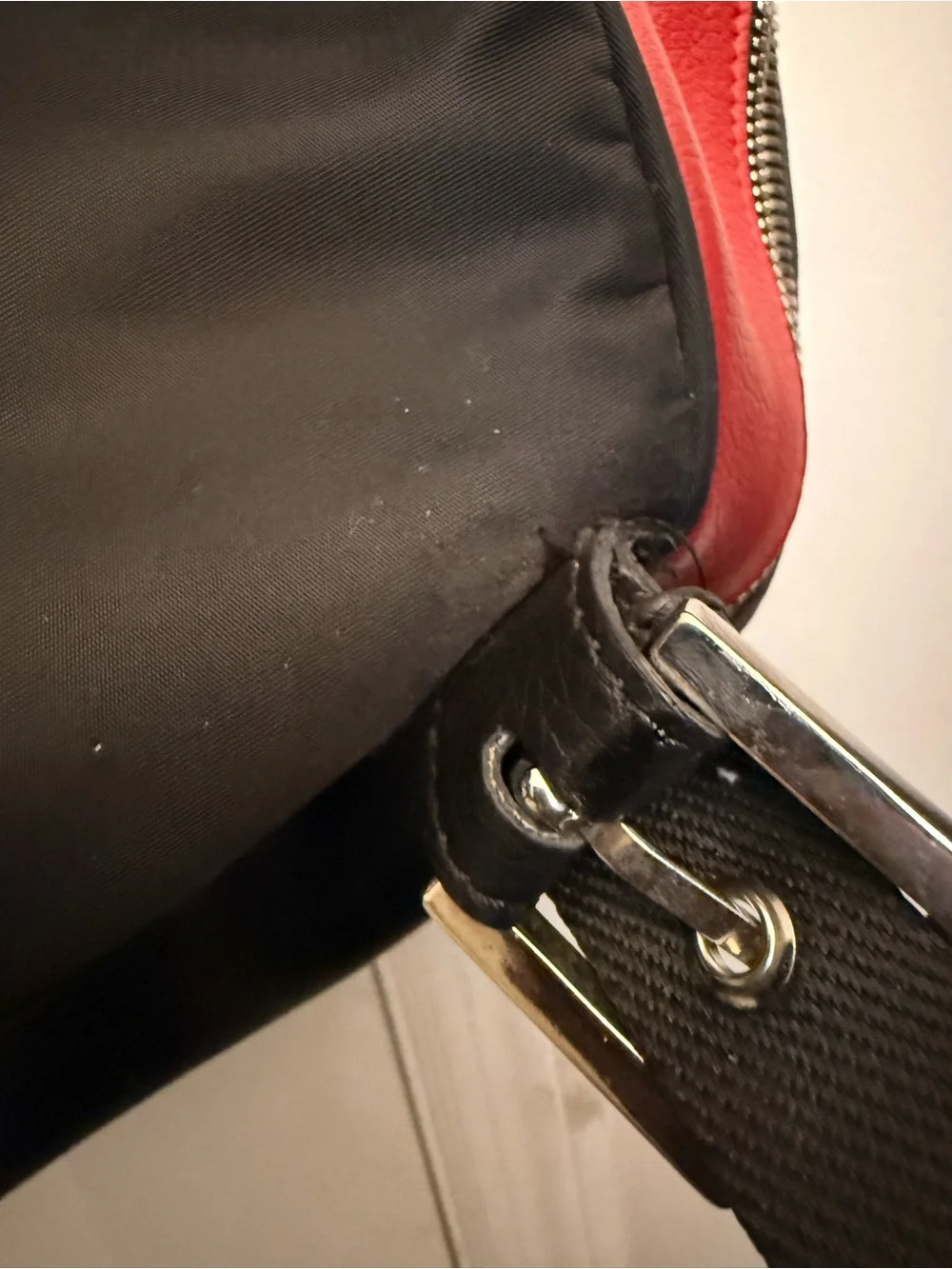 The Kooples x Zayn Malik Black & Red Leather Backpack
